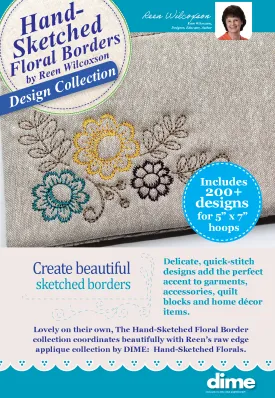 Reen Wilcoxson - Hand-Sketched Floral Borders Physical Card