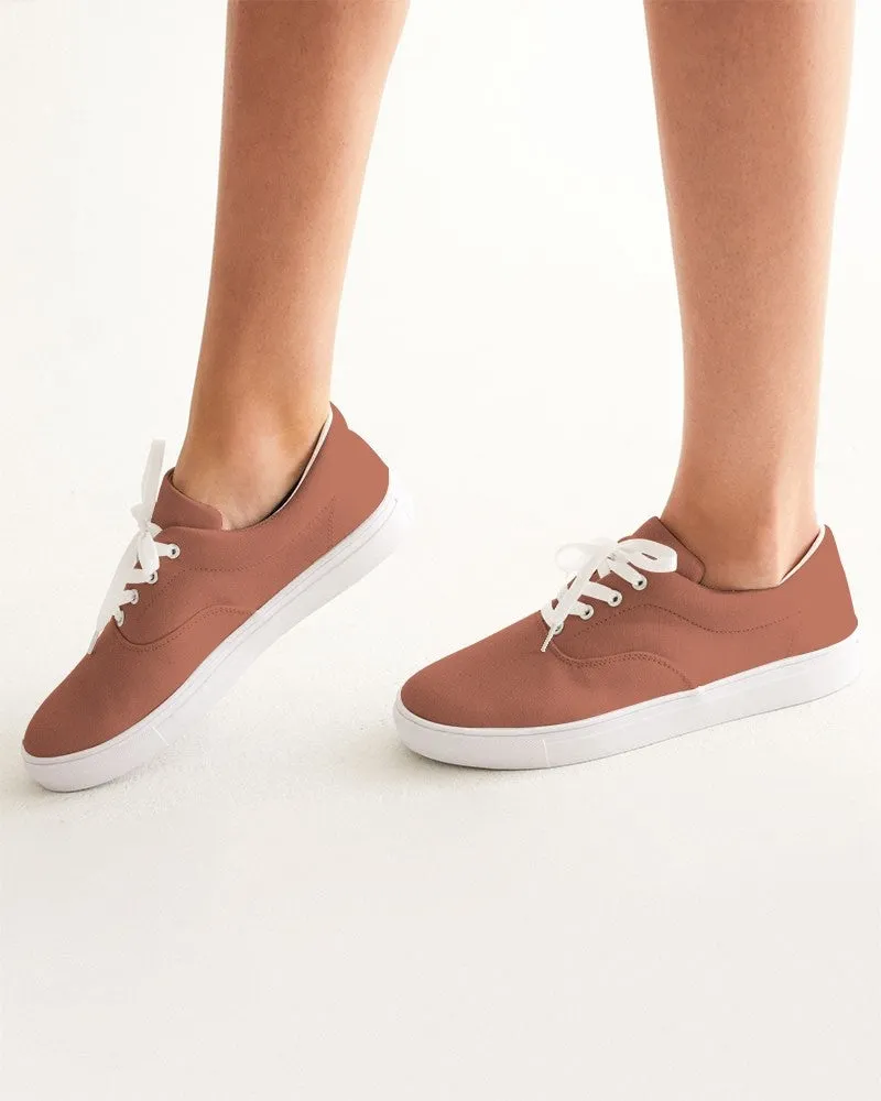 Shaded Pastel Red Canvas Sneakers | Women's | C0M60Y60K30