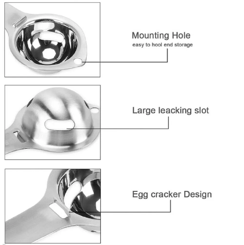 Stainless Steel Convenient Egg Yolk, White Separator