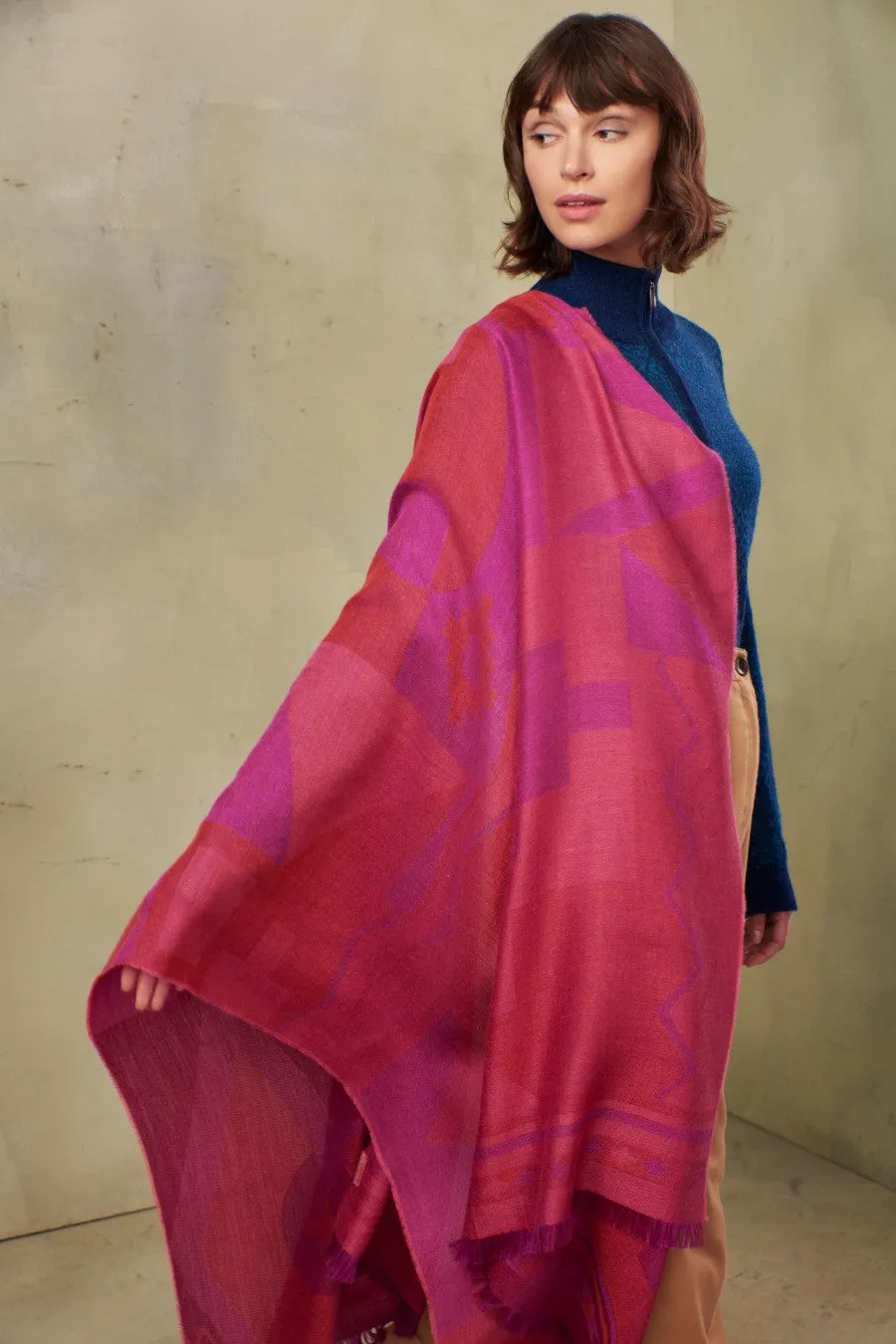 Tess Shawl Baby Alpaca Color Multicolor