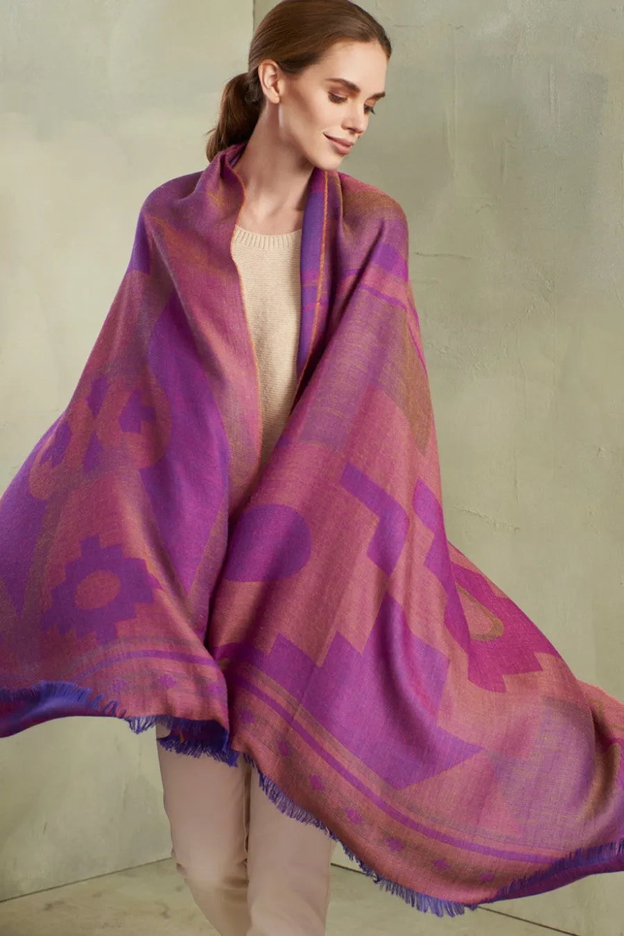 Tess Shawl Baby Alpaca Color Multicolor