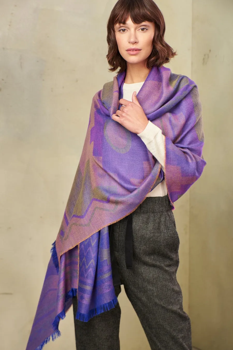 Tess Shawl Baby Alpaca Color Multicolor