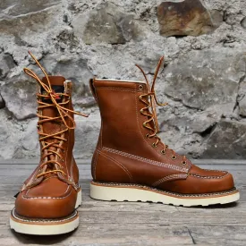 Thorogood Men's 8" Lace Up Moc Toe Boot In Tobacco Oil Tanned Leather