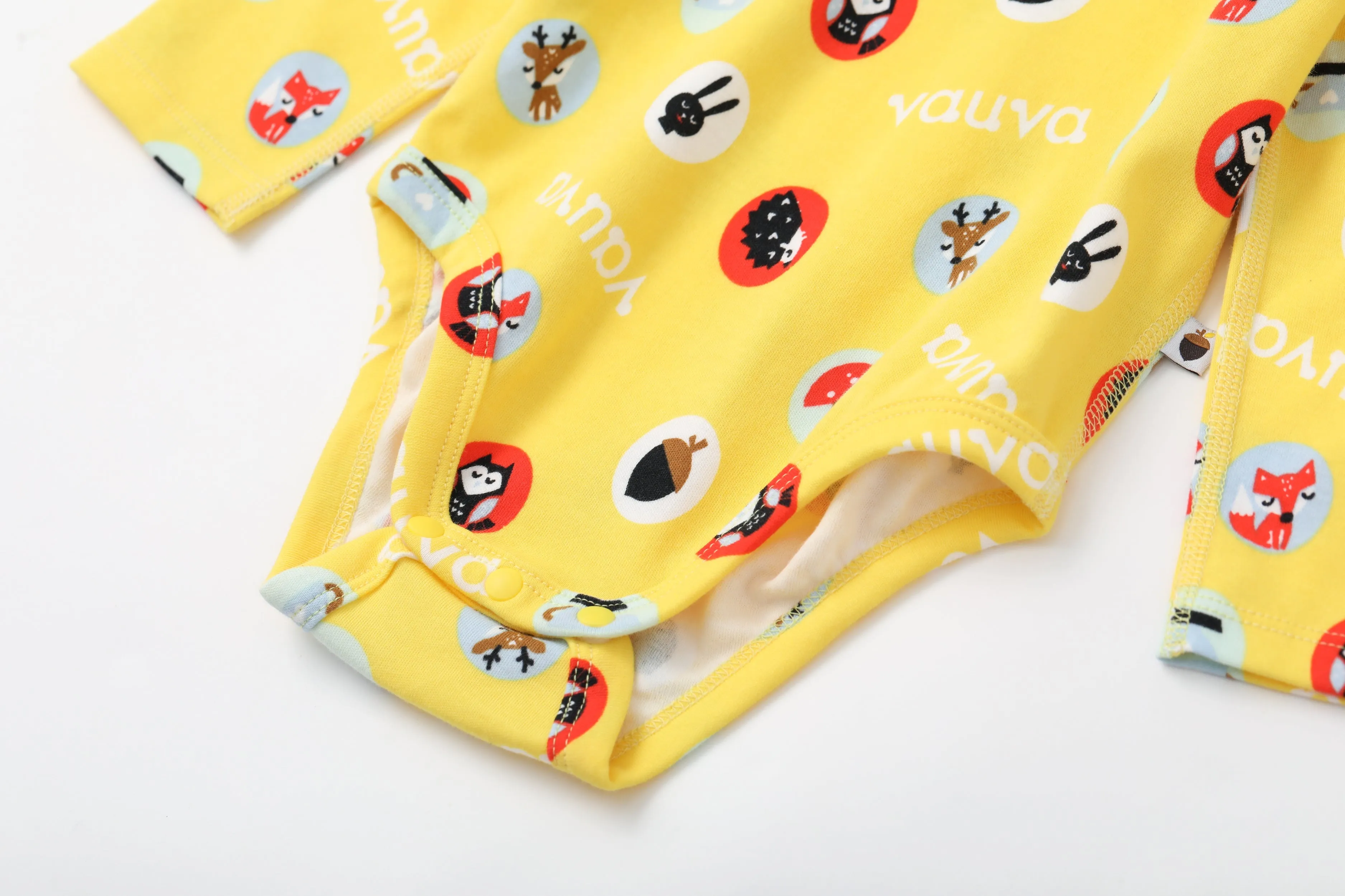 Vauva BBNS - Baby Organic Cotton Fox Print Bodysuits (2-Pack)