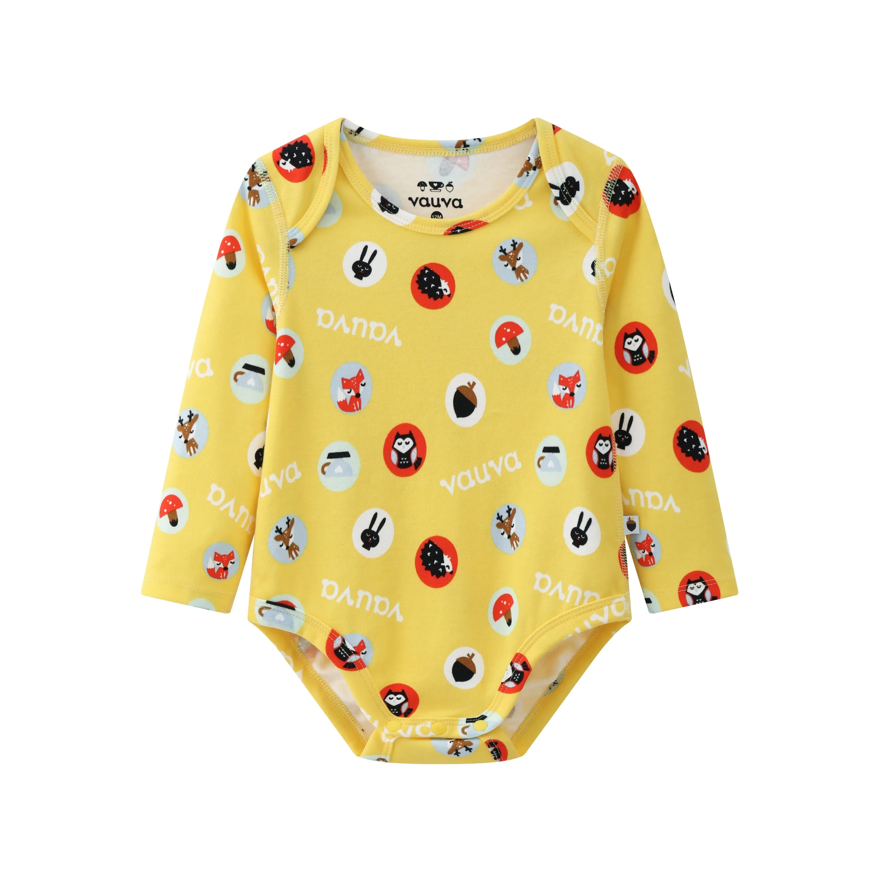 Vauva BBNS - Baby Organic Cotton Fox Print Bodysuits (2-Pack)