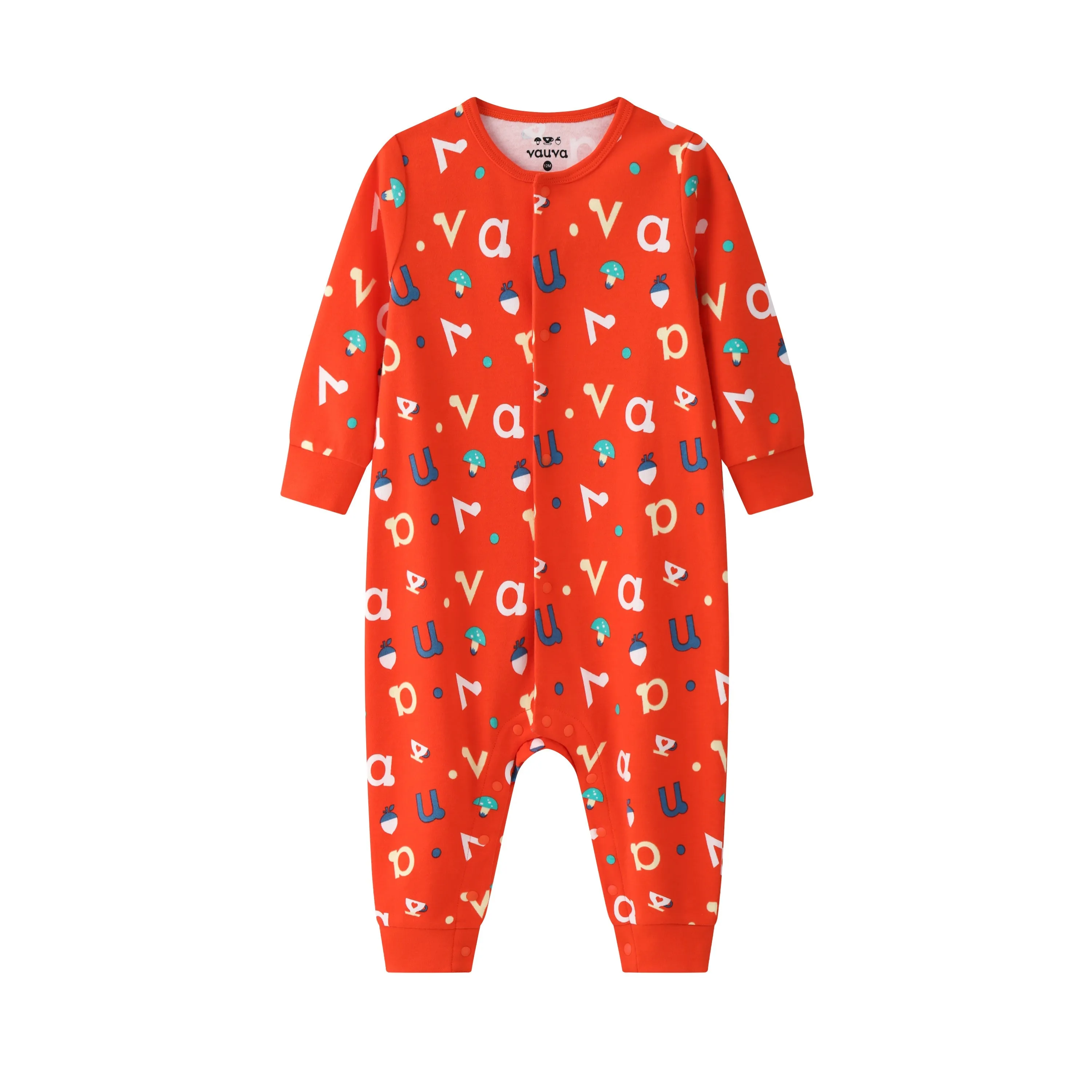 Vauva BBNS - Baby Organic Cotton Printed Long Sleeve Romper (2-Pack)