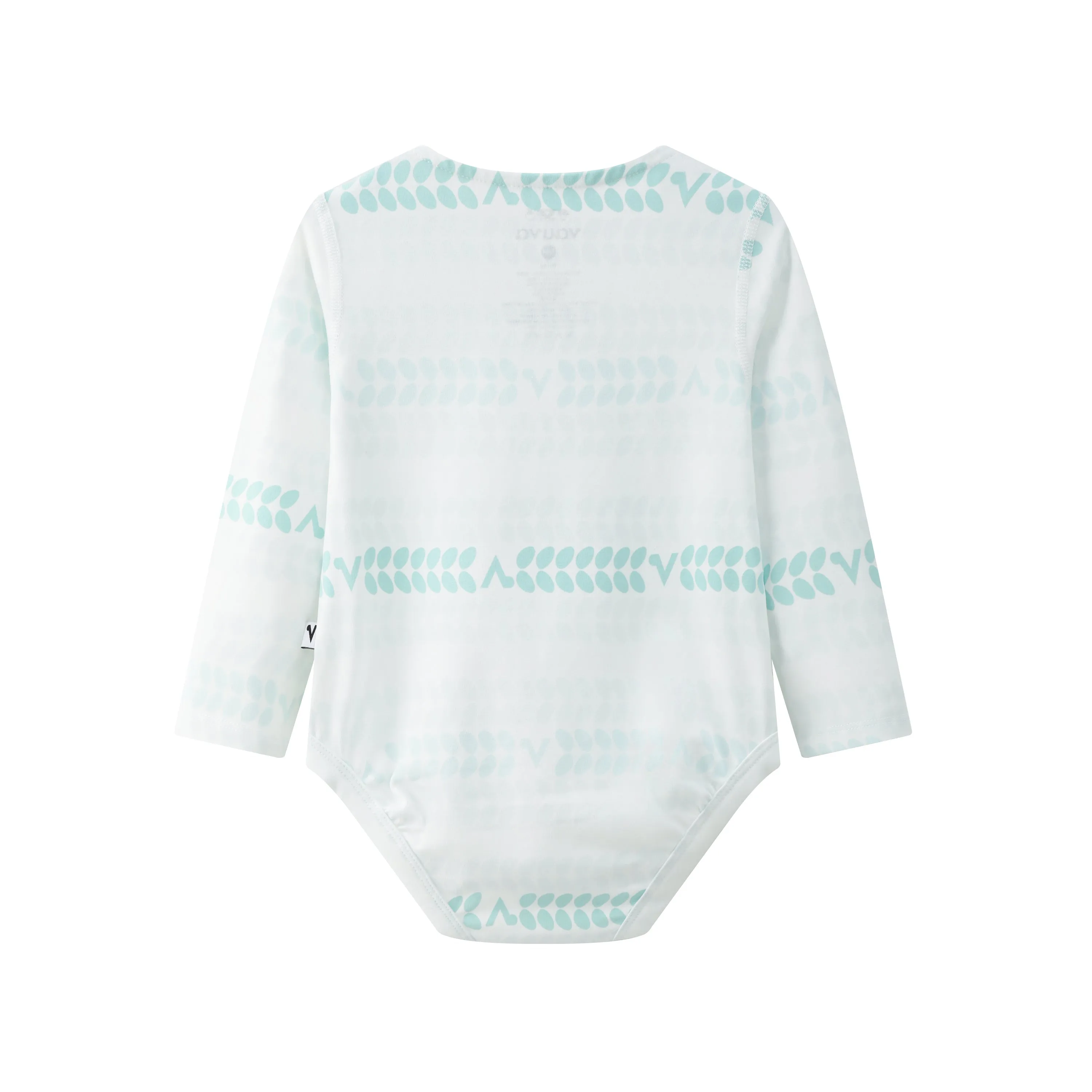 Vauva BBNS - Organic Cotton Green Striped Pattern Bodysuits (2-pack)