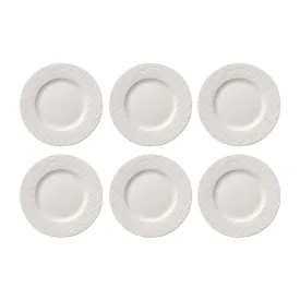 Villeroy & Boch Manufacture Rock Blanc Salad Plate 22cm Set of 6