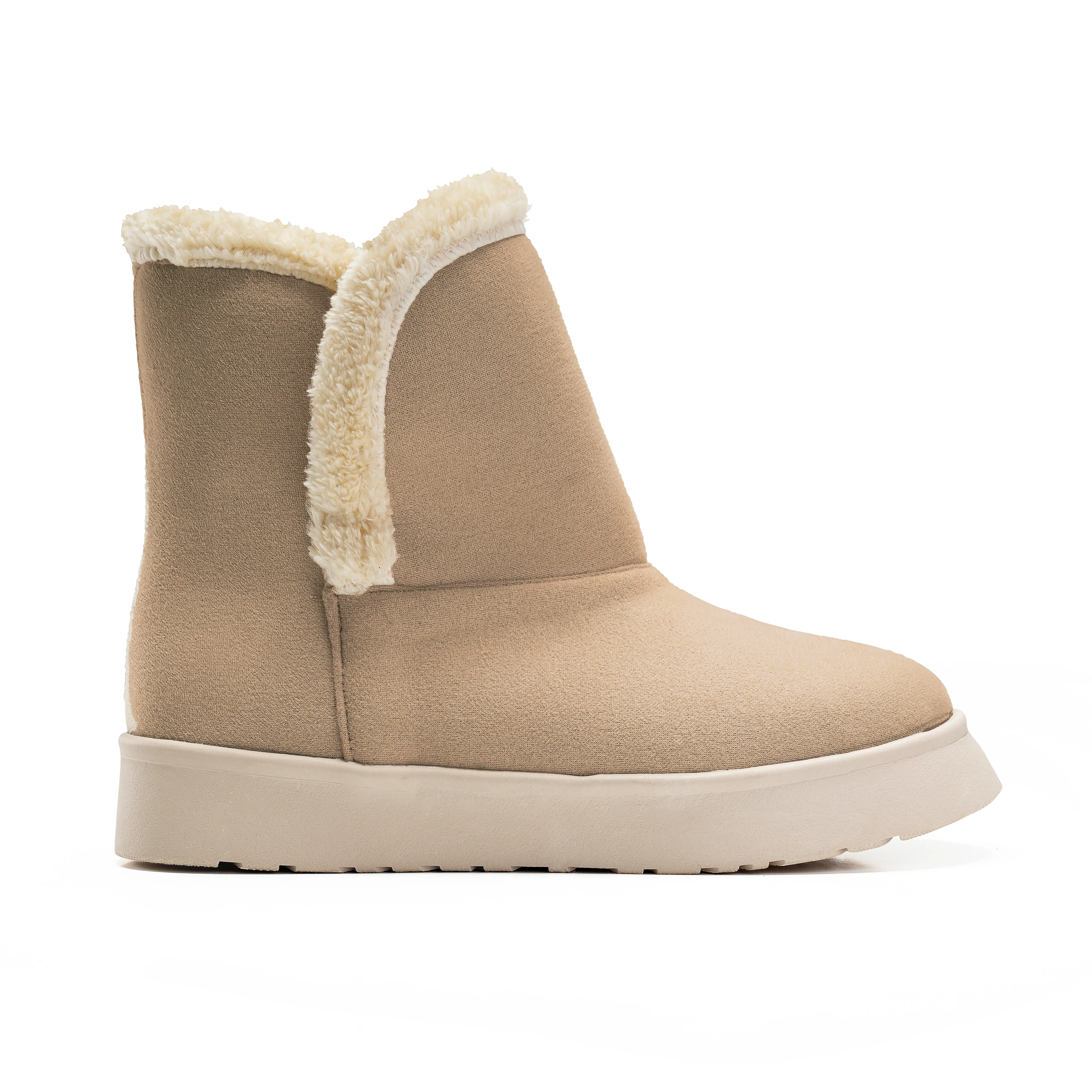 Warm-Lined Boots - Cafe