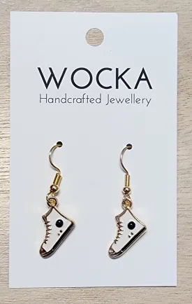 White Converse Earrings